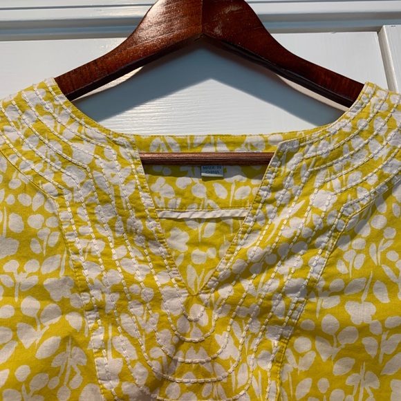 Boden Yellow & White Flowered Popover - Picture 4 of 8